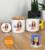 Kız Çocuğa Doğum Günü Hediyesi Hediye Seti T Kupa, Kalemlik, Anahtarlık Kız Çocuk Hediyeleri (Sarı)