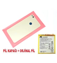 Tkgz Huawei Uyumlu P9 Lite 2017 Arka Pil Batarya Kapağı + PİL (CAM) GOLD