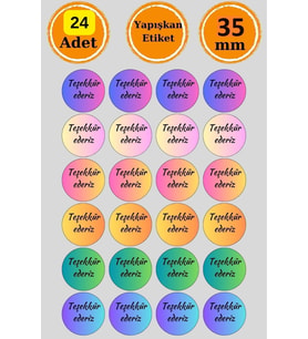 24 Adet Renkli Teşekkür Ederiz Sticker - Paketleme Sticker - Teşekkür Sticker - Hediye Sticker (Pembe)