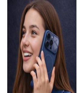 AG Glass İphone 16 PRO MAX Telefon Kılıfı (Mavi)