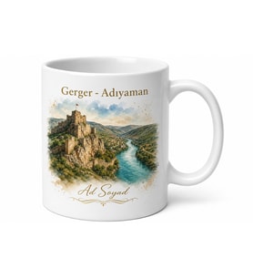 Gerger Tarihi Dokusu Doğası Adıyaman Hatırası Kupa Bardak Hediye