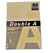 Double A Renkli Kağıt 25 Li A4 80 Gram Pastel Fildişi (25 Yaprak)
