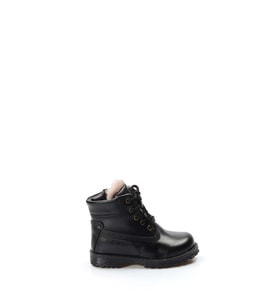 Hakiki Deri Kürklü  Unisex Çocuk Worker Bot 006KPA1002 (Siyah)