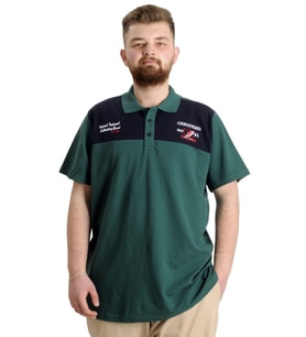 Mode XL Büyük Beden Erkek T-shirt Polo CHNGYRMD 23328 Nefti