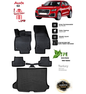 Audi Q2 2017 Araca Özel 3D paspas ve 3d Bagaj Havuzu