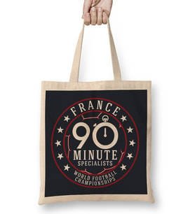 French Football France 90 Minutes World Football Championship Bez Çanta Uzun Saplı