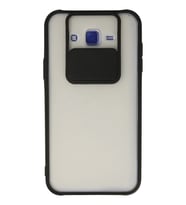 Mey İthalat® Samsung Galaxy J7 Kılıf Palm Buzlu Kamera Sürgülü Silikon - Siyah