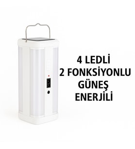 Güneş Enerjili Çok Fonksiyonlu Taşınabilir Kamp Lambası – Su Geçirmez LED Fener