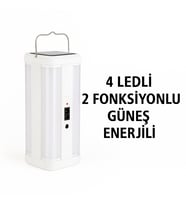 Güneş Enerjili Çok Fonksiyonlu Taşınabilir Kamp Lambası – Su Geçirmez LED Fener
