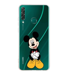 Huawei Y6 p  Kamera korumalı Kapak Mickey Mouse Tasarımlı  Şeffaf Kılıf