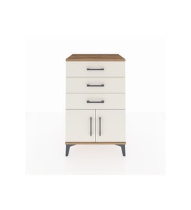 Hyperion Komodin 3 Çekmeceli 2 Kapaklı 60x44x96 Çam-Aytaşı