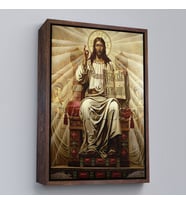 Çerçeveli Hz İsa Tablosu, Long live Christ the King (Altın)