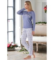 DoReMi Bayan Pijama Takımı (Mavi)