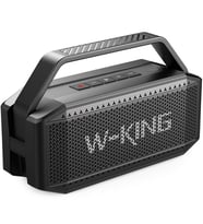 W-KING D9-1 Bluetooth Hoparlör 100W Boombox 40S Dinleme IPX6 Kablosuz Stereo TWS Ses Bombası Siyah