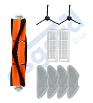Xiaomi Mop 2 Pro (MJST1SHW) -Mop 2 Lite Uyumlu 1 Ana Fırça 2 Yan Fırça 2 Filtre 4 Mop PKT-iasgf0000401