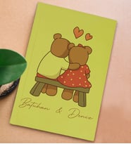 BK Gift Kişiye Özel Sevgili İsimli Sert Kapaklı Sarı Defter, Sevgiliye Hediye, Doğum Günü Hediyesi, Anı Defteri (Model 1)