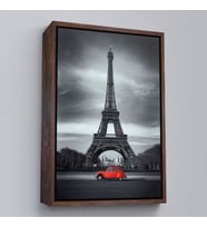 Çerçeveli Fransa Paris Eyfel Kulesi Duvar Tablosu (Siyah)