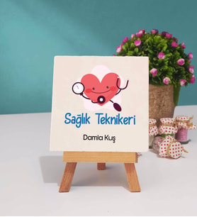 Sağlık Teknikeri Dekoratif Taş Baskı
