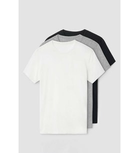 3'lü Paket Premium Yazlık Düz Renk Basıc T-shirt