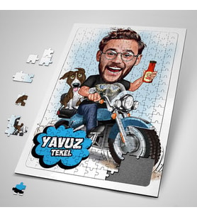 Kişiye Özel Hediye 240 Parça Özgür Ruhlu Adam Karikatürlü Puzzle