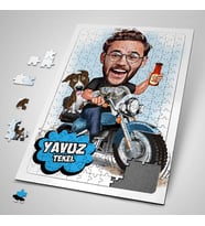 Kişiye Özel Hediye 240 Parça Özgür Ruhlu Adam Karikatürlü Puzzle