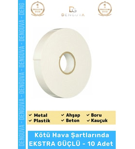#Bant Güçlü Yapışkanlı 18mm 2m Duvar Tablo Montaj Bandı Ofis Ev Mobilya Çift Taraflı Köpük Bant - 10