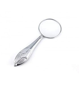 Gümüş Renkli 5x - 45 Mm Zarif Işlemeli Özel Tasarlanmış Büyüteç MG18155-8