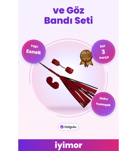 3 Parça Deri Flogger, Kelepçe ve Göz Bandı Seti – iyimor