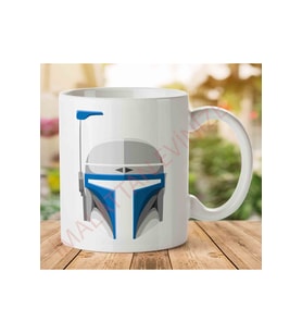 Star Wars Jango Fett Bounty Hunter Episode II Attack of the Clones İki Tarafı Baskılı Kupa Bardak