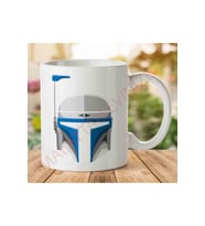Star Wars Jango Fett Bounty Hunter Episode II Attack of the Clones İki Tarafı Baskılı Kupa Bardak