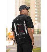 The Weeknd Die For You Baskılı Oversize Rapper Tişört, Unisex Şarkıcı Tişört