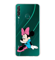 Huawei Y6 p  Kamera korumalı Kapak Minnie Mouse Tasarımlı  Şeffaf Kılıf