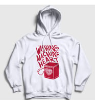 Presmono Unisex Beyaz Washing Machine Heart Mitski Kapüşonlu Sweatshirt 545820tt (Beyaz)
