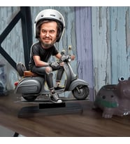 motorsiklet scooter karikatür