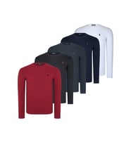 BEŞLİ SET T8588 DEWBERRY YUVARLAK YAKA ERKEK SWEATSHIRT-SİYAH-LACİVERT-BEYAZ-BORDO-ANTRASİT