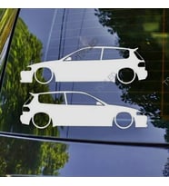 Civic (EG) Kelebek Cam Oto Sticker 17 CM 2 Adet