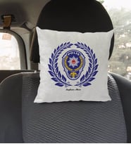 BK Gift Kişiye Özel İsimli Polis Tasarımlı Kare Araç Koltuk Yastığı-3