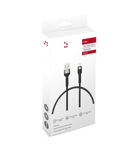 Apple iPad Uyumlu 30Cm Usb Kablo Yüksek Hızlı Lightning Şarj ve 480Mbps Data Veri Aktarım Kablosu (Siyah)