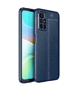 Xiaomi Redmi 10 Kılıf Deri Tarzı Niss Silikon Case (Lacivert)