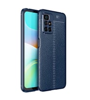 Xiaomi Redmi 10 Kılıf Deri Tarzı Niss Silikon Case (Lacivert)