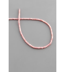 Mercan Doğal Taş Parlak Pembe Küre Kesim 2mm Dizi [AA]