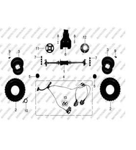 MONDİAL ATV MD200 JACKAL FREN SİSTEMİ KOMPLE ORJ