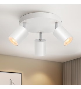 RİOLİGHT MODERN BEYAZ MUTFAK,SALON,GİYİNME ODASI,CAFELER İÇİN GÜN İŞİĞI METAL 3LÜ SPOT(AMPUL DAHİL)