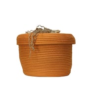 e38 EL İŞÇİLİĞİ JÜT İP HASIR SEPET 25 x 16 cm - 6019 (Karışık)
