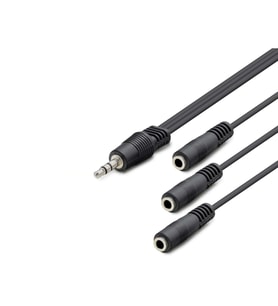 3.5 Mm To 3*3.5 Mm F Kablo 2Lıne 30Cm Siyah HDX1023