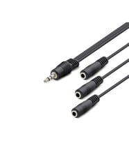3.5 Mm To 3*3.5 Mm F Kablo 2Lıne 30Cm Siyah HDX1023