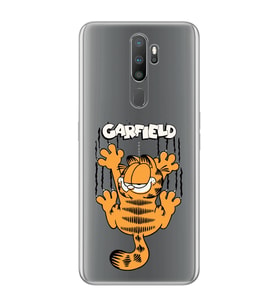 Oppo A5 2020 / A9 2020 Uyumlu Garfield Desenli Şeffaf Telefon Kılıfı