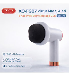 XO-FG07 Vücut Masaj Aleti 6 Kademeli Body Massage Gun 1200mAh