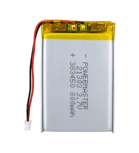 Powermaster 3.7 Volt 800 Mah Lityum Polimer Şarjlı Pil 3.8X34X50 mm Akıllı Saat Kulaklık Pili