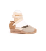 Gerçek Elişi Bej Hasır Jüt Bileğe Bağlı Ipli Günlük Kadın Espadril Handmade